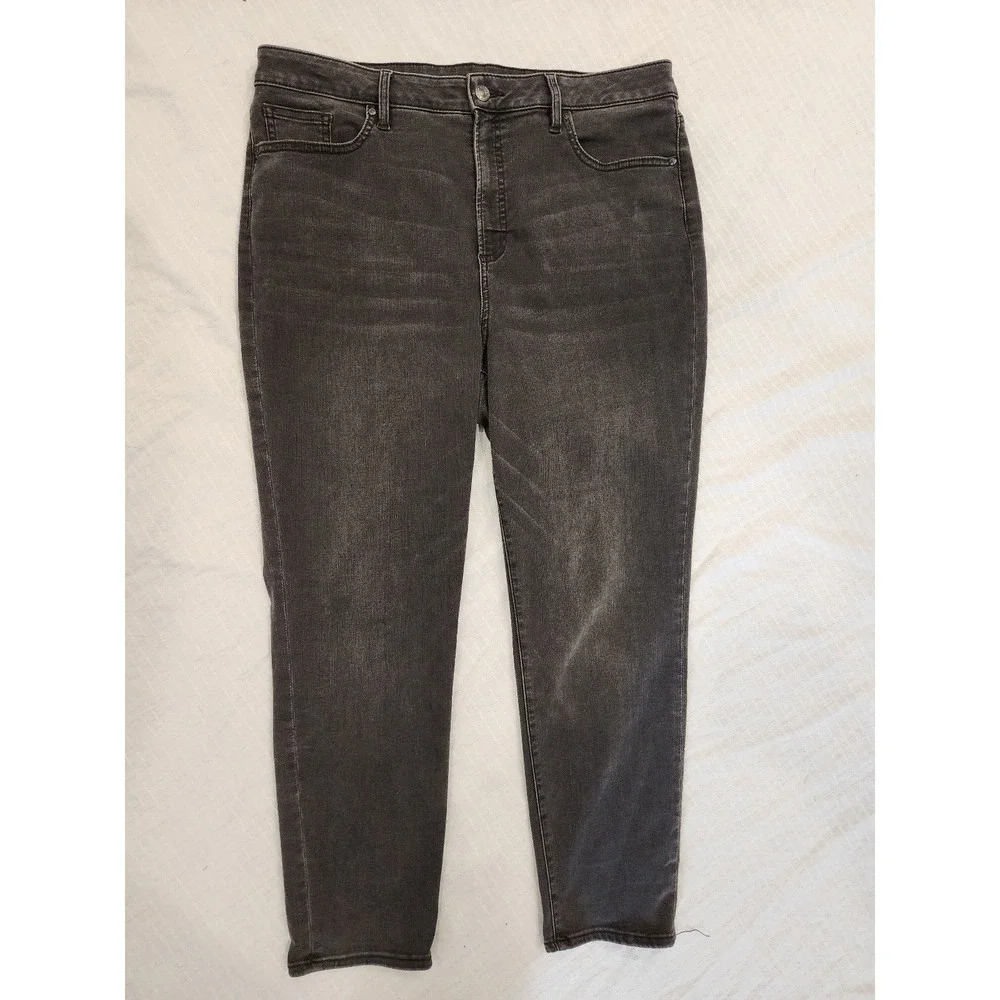 Chico's stretch jeans: High Rise‎ Skinny Ankle fit, Black wash Women's 3 or 16